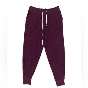 AERIE - women’s joggers - size small - maroon - waffle material